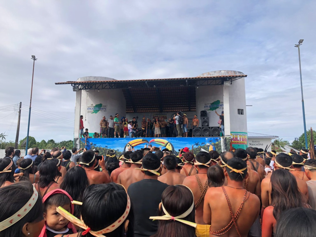  Ativistas indígenas se reúnem em Atalaia do Norte e protestam por proteção às lideranças das comunidades no AM